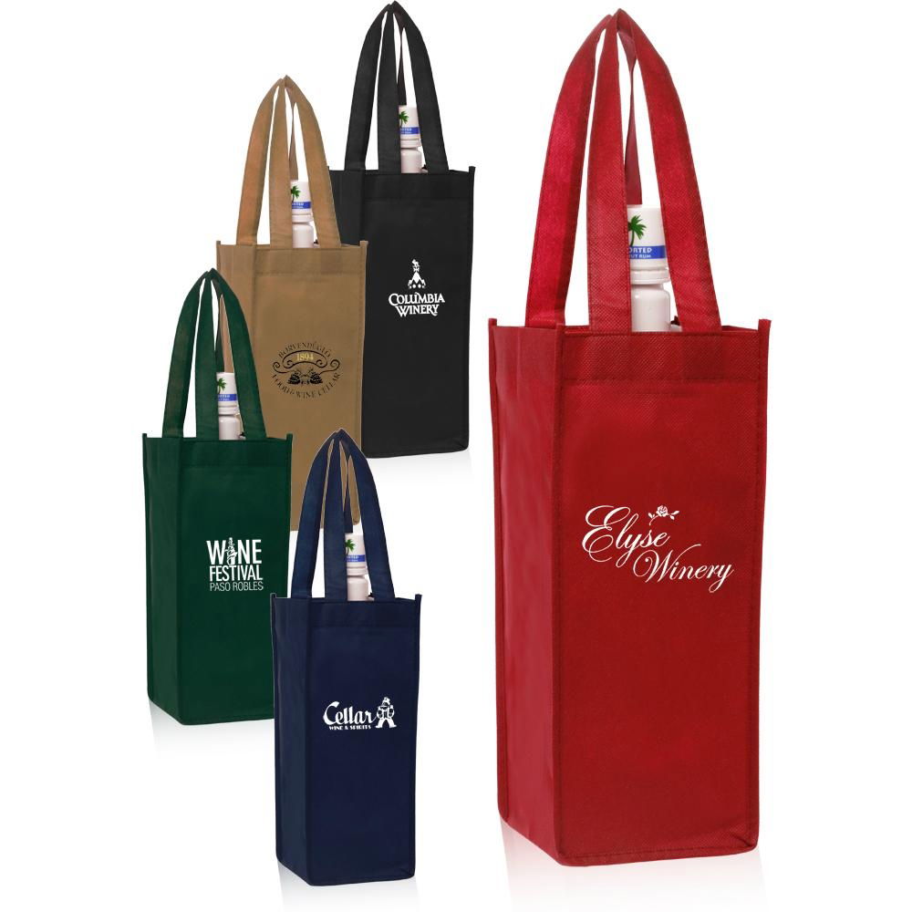 Heat sealing promotional non woven bottle bag 3