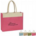 Hot stamping printing jute handbag  4