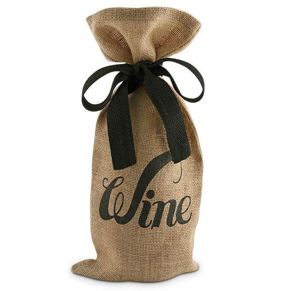 Custom logo printing jute gift bag  2