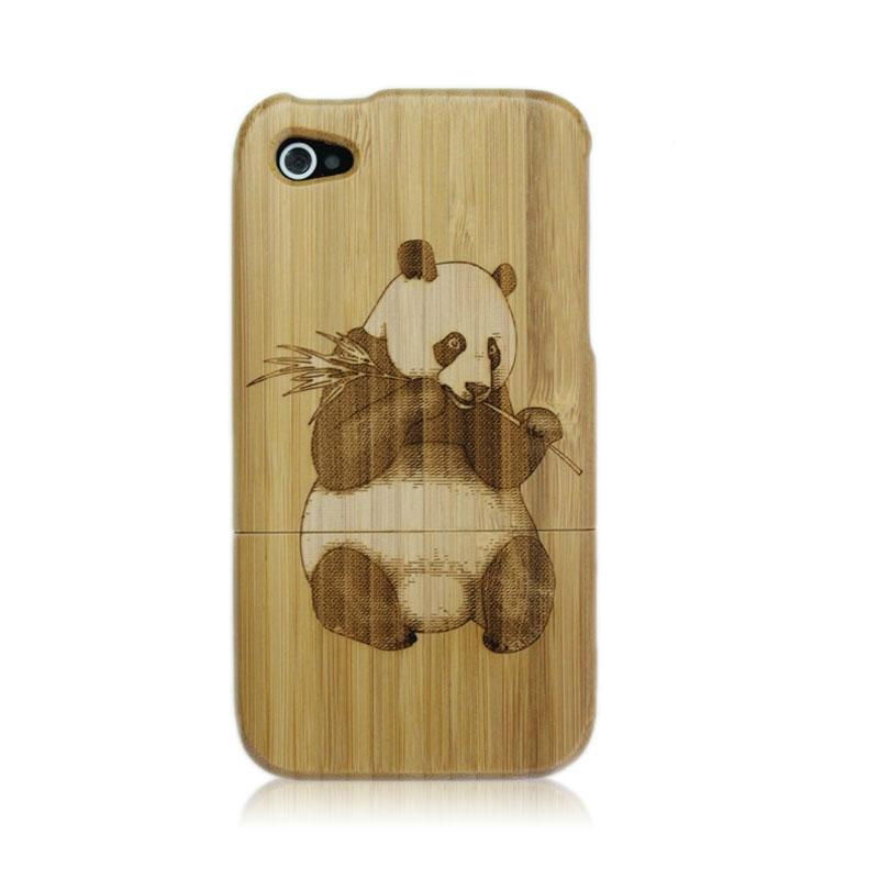 rosewood Wood Wooden Carved Hard Case Cover For iPhone 4 4S 