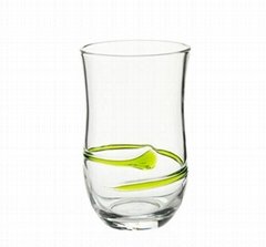 green tadpole glass cup