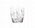 water glass with decal decoration