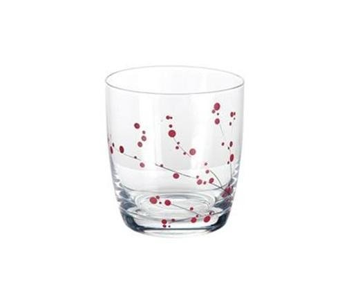 water glass with decal decoration