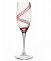 wine glass with luster decoration