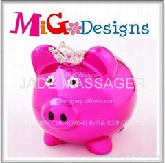 China Polyresin Classic Princess Pig Cute Piggy Bank  