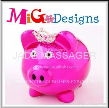 China Polyresin Classic Princess Pig Cute Piggy Bank  