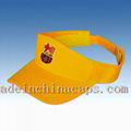 Sales Yellow cotton summer visor cap 1