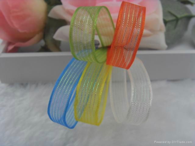 Color weaved Organza Ribbon 4