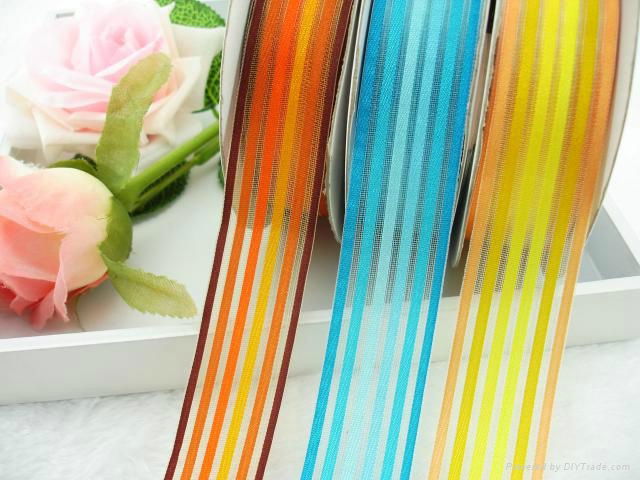 Color weaved Organza Ribbon 5