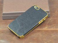 iphone4~5苹果高档包边皮纹贴皮手机保护套保护壳
