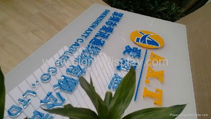 Acrylic signs crystal Letters logo board advetising signs 3