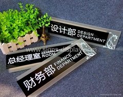 High quality black Crystal Indicating Sign Board for commercial use
