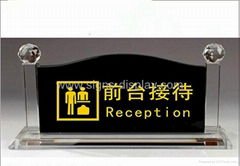 High quality black Crystal Indicating Sign Board for commercial use