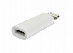  	Lightning 8 Pin Male to Micro USB 5 Pin Female Adapter