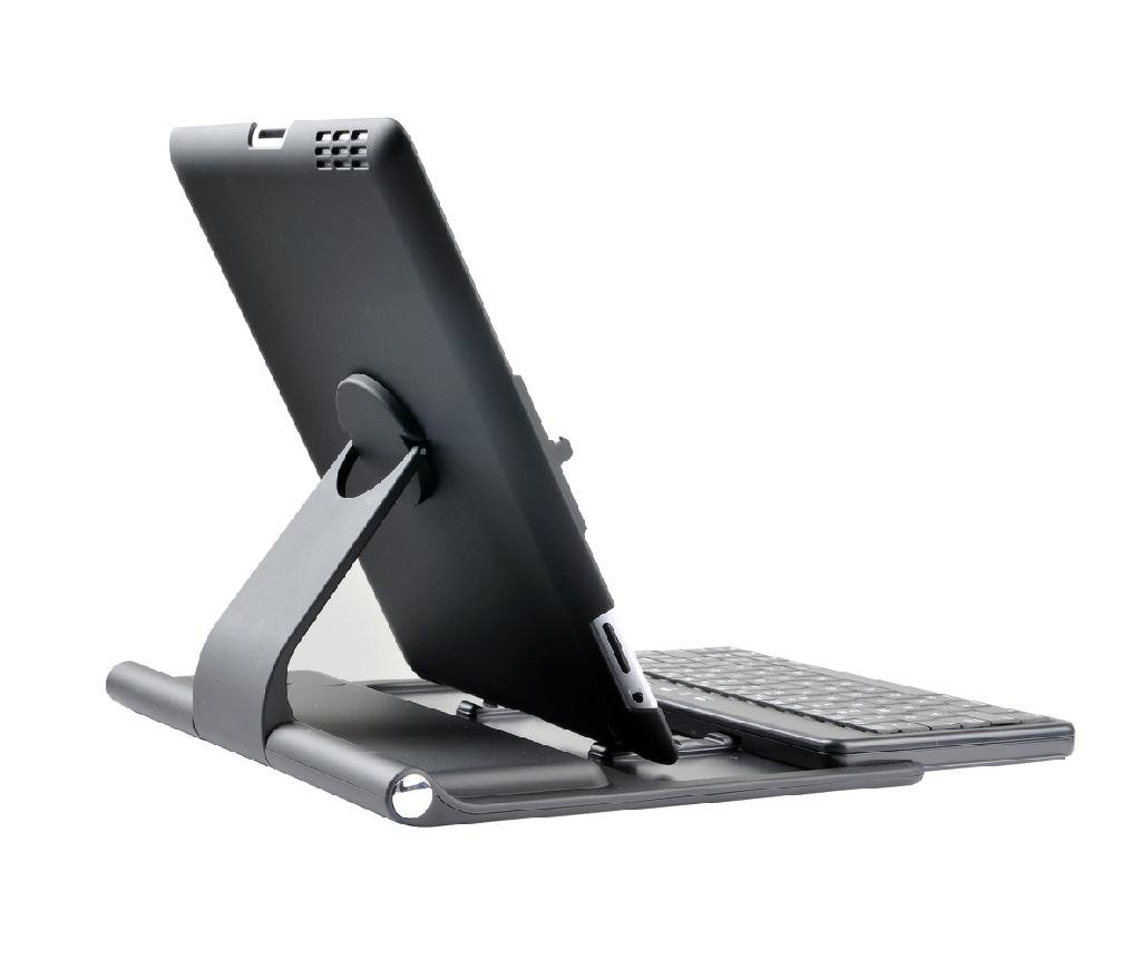 360 Degree Adjustable Stand Case with Slide-out Keyboard for iPad 2/3/4 3