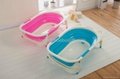 Foldable baby bath with handle