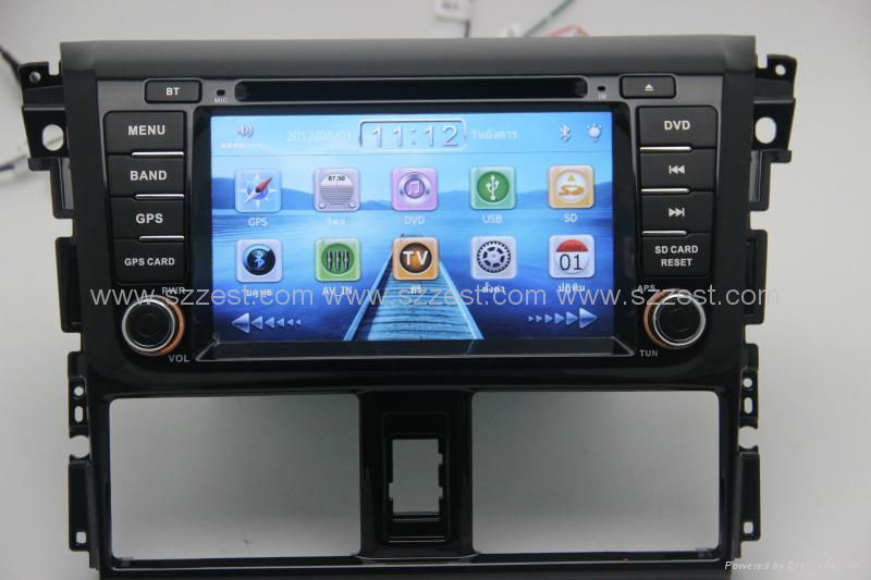 ZESTECH car dvd for toyota yaris 2014 dvd gps navigation radio Bluetooth ipod tv 2
