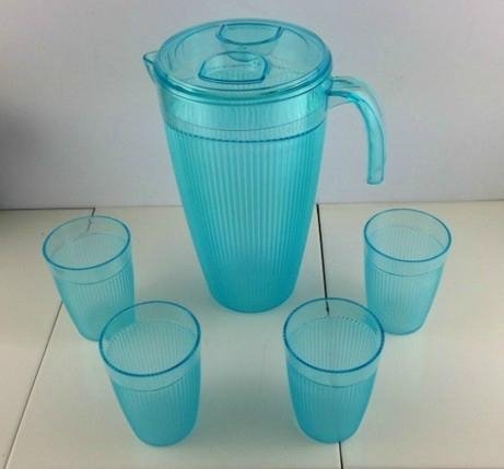 5pc pitcher with 4 tumbles set  2