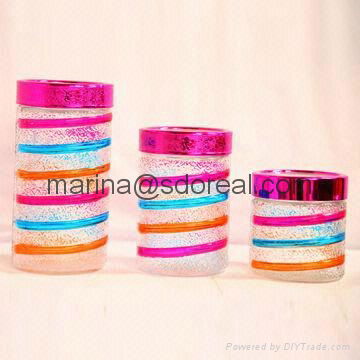 Hand-painted Glass Glass Canisters  5