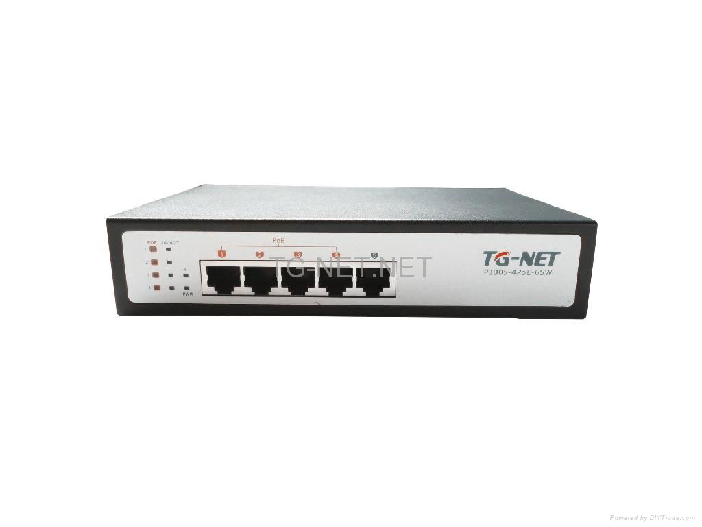 4-Port PoE switch with one uplink port