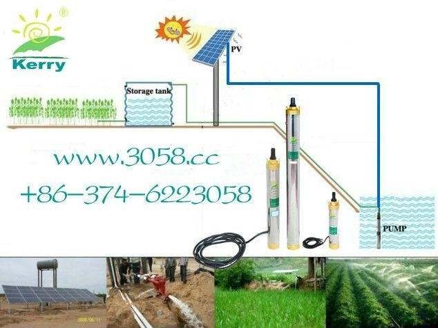 dc solar water deep well irrigation pump 