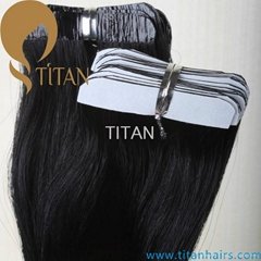 24ich silky straight Brazilian human Remy hair tape in hair extension
