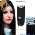 24inch 2.5g/piece natural black Indian human Remy hair tape hair extension