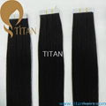 natural black Brazilian virgin human remy hair tape hair extension