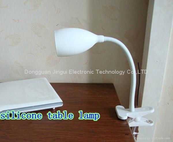 New dedign flexible neck silicone electric reading table lamp  3