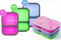 New design convenient silicone collapsible lunch box 4