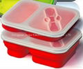 New design convenient silicone collapsible lunch box