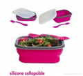 New design convenient silicone collapsible lunch box 5