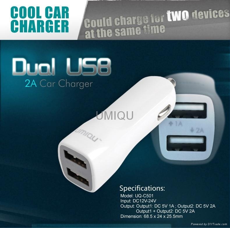 Dual USB Car Charger for iPhone 5s