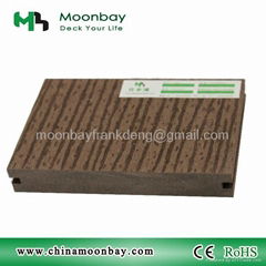 cheap timber grain wood plastic composite flooring solid WPC decking boards