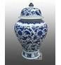 Blue and white swallow tall ginger jar  1