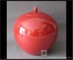 Jingdezhen single color glazed porcelain vase