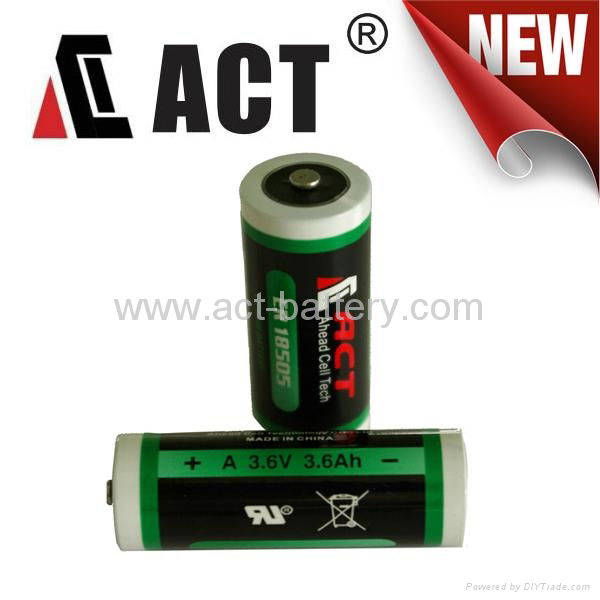 lithium battery 3.6V 4.0Ah ER18505 A size battery