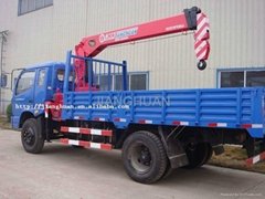 5ton straight boom truck mounted crane 