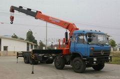 10ton cargo truck with straight boom crane