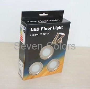 Indoor Decoration Ultra Thin Mini Stainless Steel Led Floor Light 5