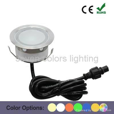 Outdoor IP6712V Waterproof Round Plastic LED Deck Light 3