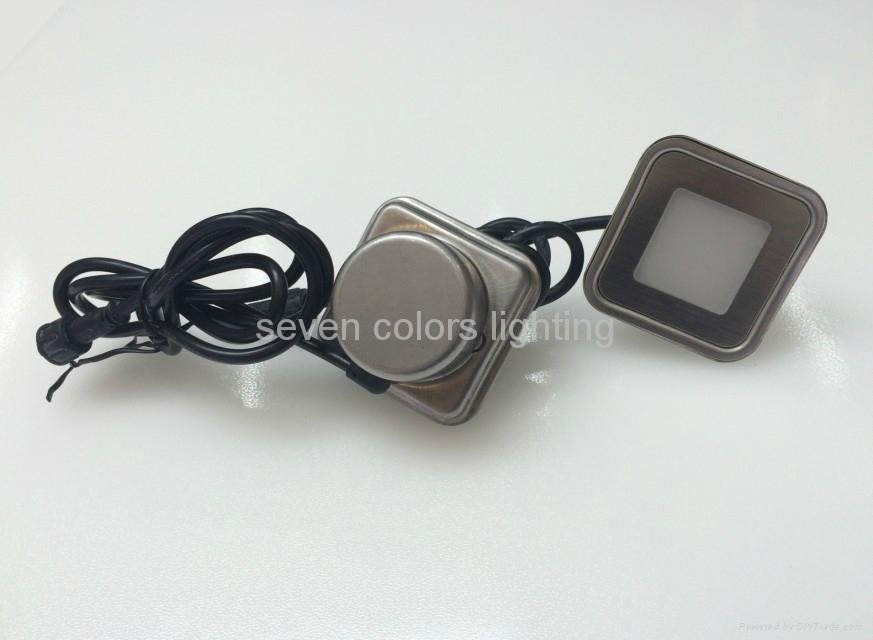 12V Stainless Steel Outdoor Square Led Patio Light 4