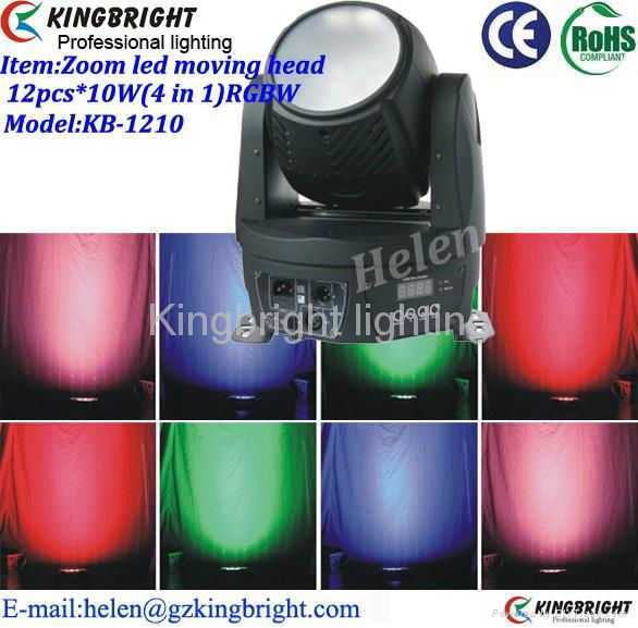 12pcs 10W LED wash moving head with zoom