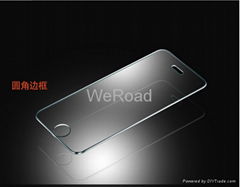 Tempered glass screen protector For Iphone 5/5S 0.33mm Border round angle