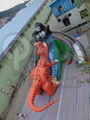 Inflatable King Kong Dinosaur Fight Gaint Slide  1