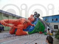 Inflatable King Kong Dinosaur Fight Gaint Slide  2