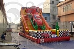 Inflatable Disney Cars Double Lane Slide