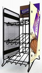 Point of purchase bespoke permanent counter top metal display rack