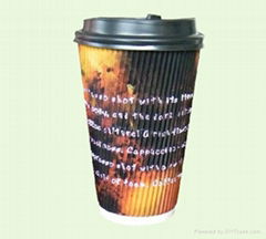 Corrugated Wall Paper Cup with Lids