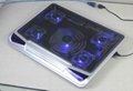 five fans changeable lights notebook cooling pad